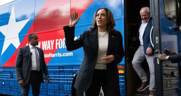 Harris attaque Trump et défend ses idées dans sa première interview