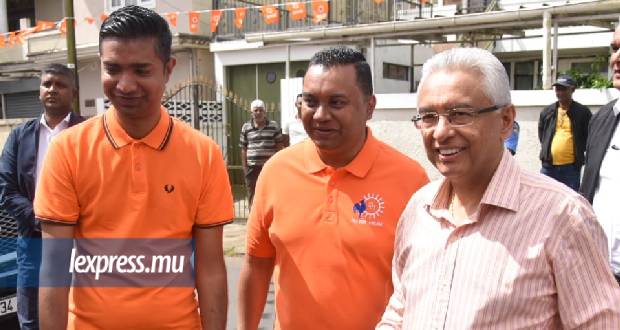 Les candidats Pravind Jugnauth, Deepak Balgobin et Lovin Lutchmanen présentés