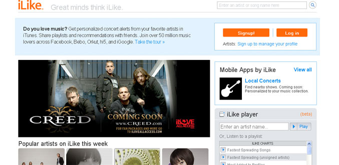 MySpace rachète la plate-forme musicale iLike