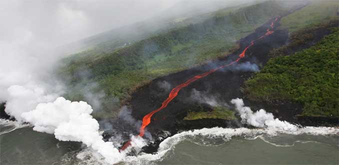 La Réunion: Eruption du Piton de La Fournaise