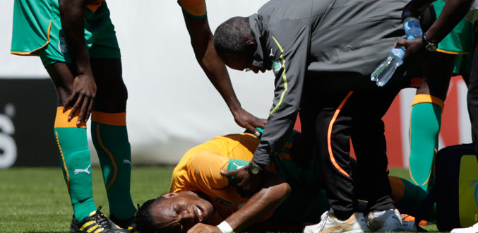 Mondial : Didier Drogba blessé lors d''un match de préparation