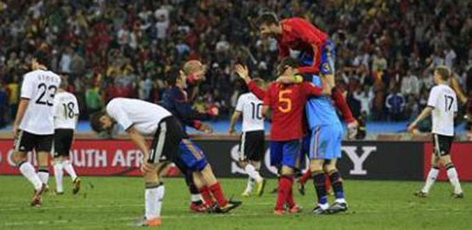 Mondial 2010: L''Espagne écarte l’Allemagne (1-0) et va en finale