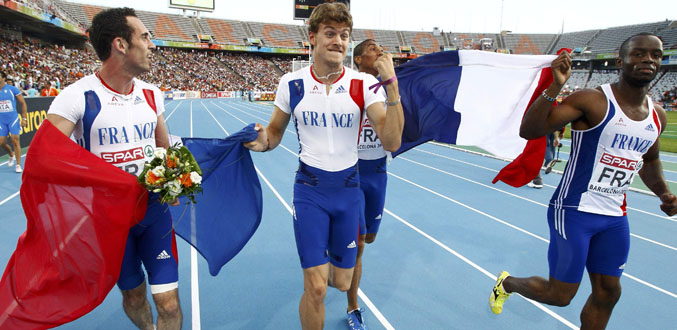 Athlétisme: Les Français vainqueurs du relais 4x100 mètres