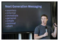 Facebook défie Google en lançant un système de messagerie