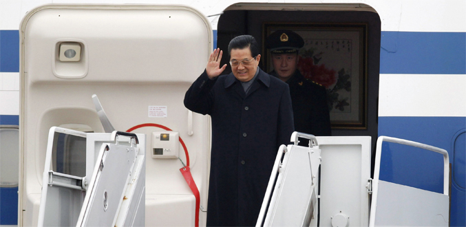 Le président chinois Hu  en visite d''Etat aux Etats-Unis