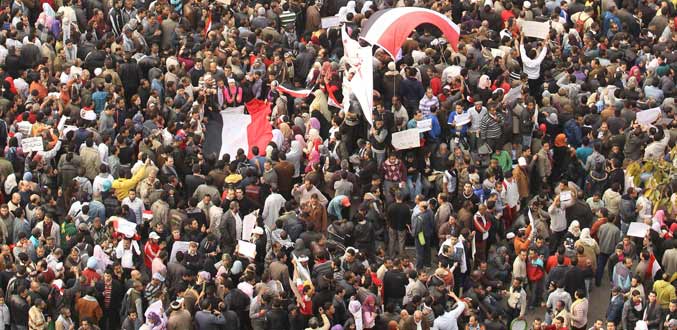 Un million d''Egyptiens réclament le départ de Hosni Moubarak