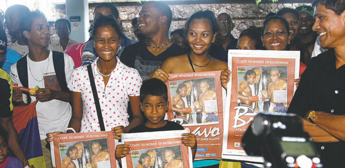 Les champions James Agathe et Facson Perrine accueillis comme des superstars !