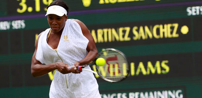 Wimbledon: Venus Williams qualifiée aisément pour les huitièmes