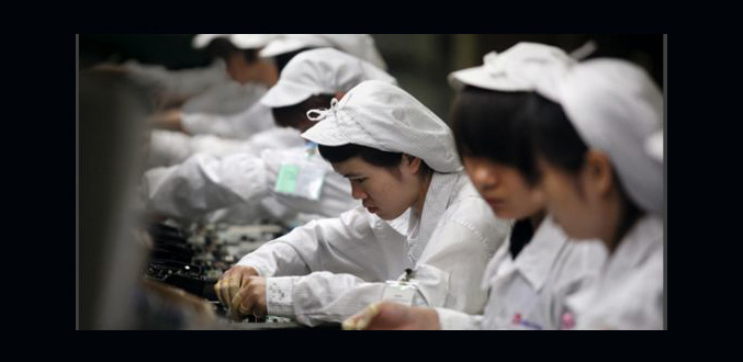 Chine : Conditions de travail "inhumaines" dans l''industrie électronique