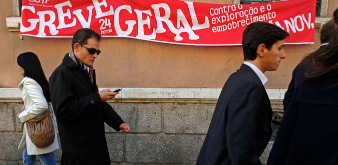 Portugal : grève générale au Portugal contre l''austérité