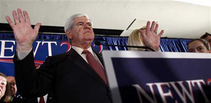 Etats-Unis : Newt Gingrich relance la course à l’investiture républicaine  pour la présidentielle