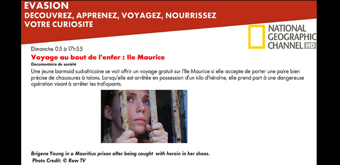 Le calvaire de la passeuse Brigene Young à Maurice sur National Geographic ce dimanche