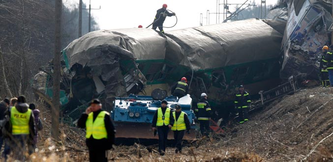 Pologne : Au moins quinze morts dans une collision ferroviaire