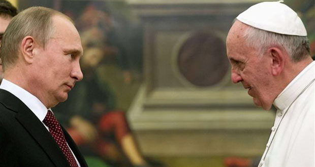 Le pape François et Poutine parlent Proche-Orient, pas Église