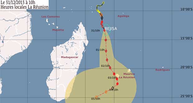 Cyclone tropical Bejisa: Maurice en alerte 1