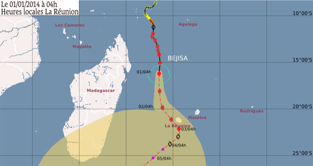 Cyclone tropical: de la pluie sur toute l’île avec Bejisa