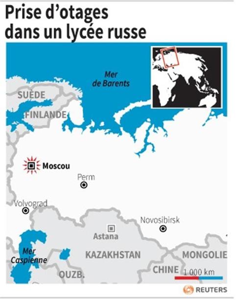 Prise d'otages dans un lycée russe, un policier tué