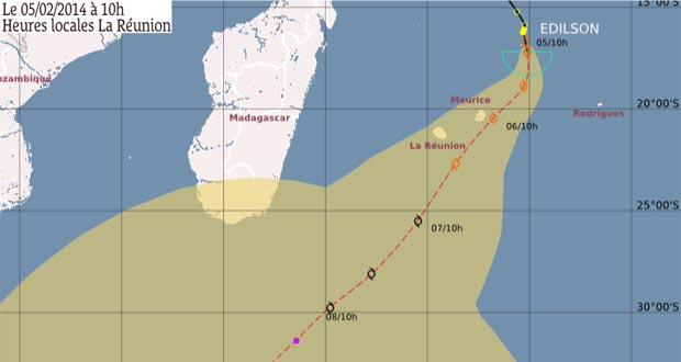 Tempête tropicale Edilson: Rodrigues passe en alerte 1