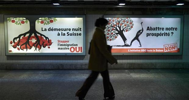 Les Suisses votent pour des quotas d'immigration