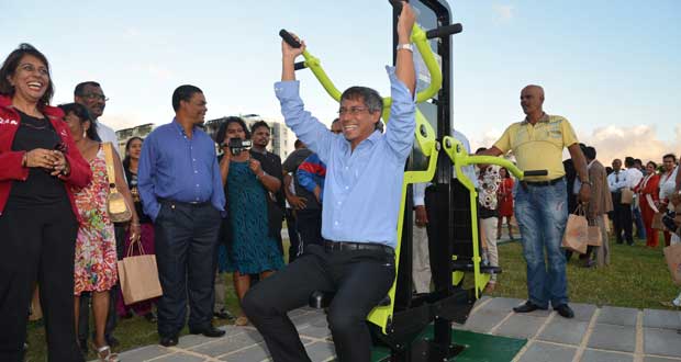 Inauguration d’un gymnase à ciel ouvert à Sodnac