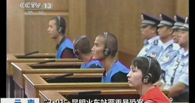 Condamnations à mort en Chine pour une attaque dans une gare