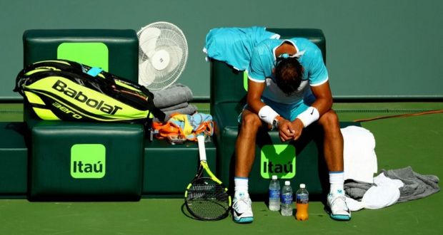 Tennis: Nadal vaincu par la chaleur, Wawrinka battu à Miami
