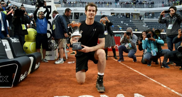 Tennis: Andy Murray bat Novak Djokovic et gagne le Masters de Rome