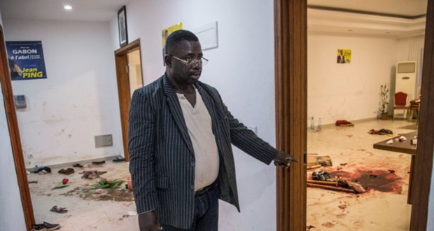 Gabon: traces de sang et impacts de balles au siège de Jean Ping dévasté