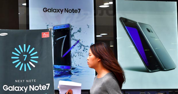 Les explosions de Galaxy Note 7 font dégringoler le titre Samsung
