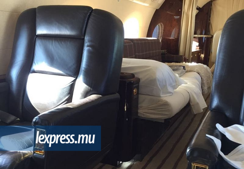 Photo exclusive: à bord du jet privé à la disposition de Soodhun