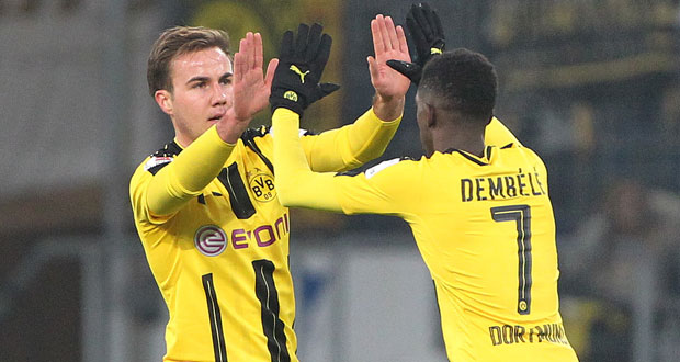 Allemagne/15e journée: Dortmund accroché à Hoffenheim, Dembélé blessé