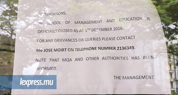 La PR School of Management attribue ses problèmes à la MQA
