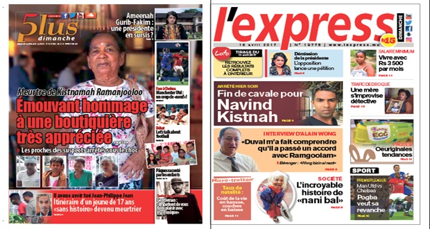 Les grands titres du dimanche 16 avril