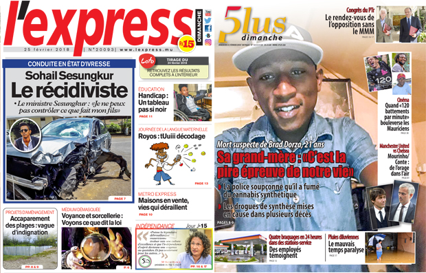 Les grands titres du dimanche 25 février