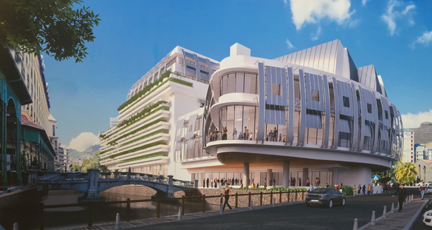 Caudan Arts Centre: le projet de balcon surplombant le ruisseau du Pouce abandonné