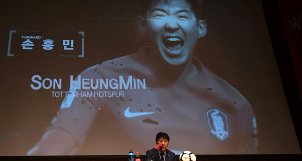 Corée du Sud: avec la star Son Heung-min et la surprise Lee Seung-woo dans les 28 pour le Mondial-2018