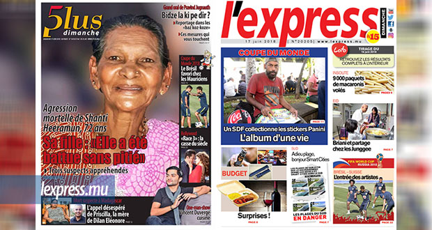 Les grands titres du dimanche 17 juin
