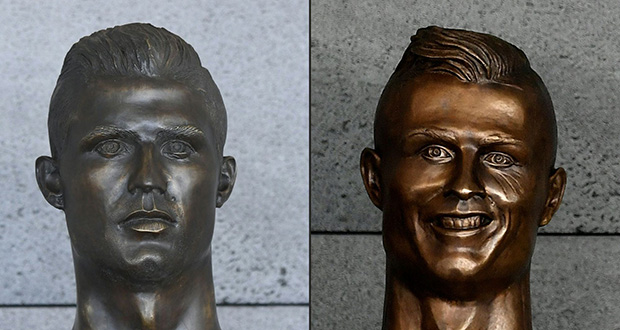Le buste de Ronaldo à l'aéroport de Madère remplacé en catimini