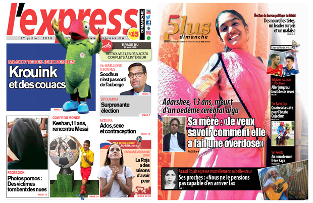 Les grands titres du dimanche 1er juillet