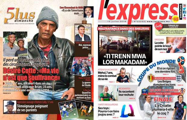 Les grands titres de ce dimanche 15 juillet