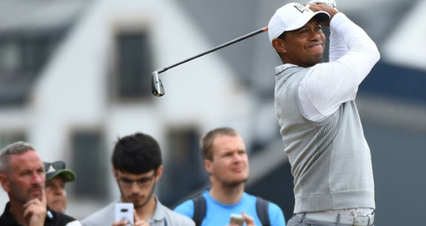 British Open: Tiger Woods se sent «un peu mieux» et «rejoue vraiment au golf»