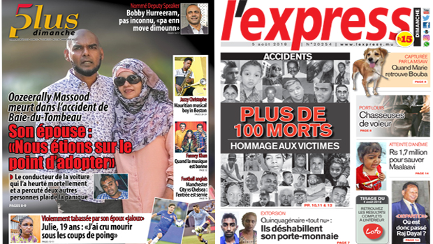 Les grands titres du dimanche 5 août