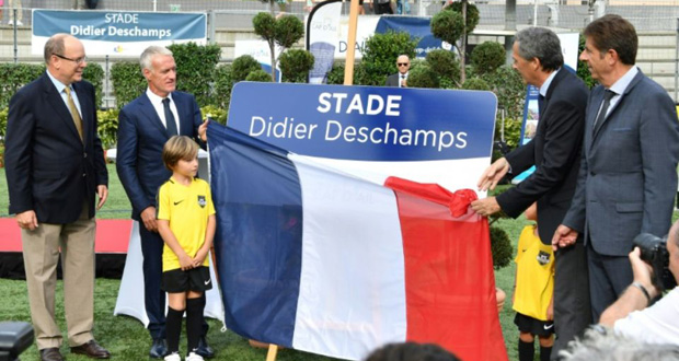 Didier Deschamps inaugure le stade de Cap d’Ail à son nom