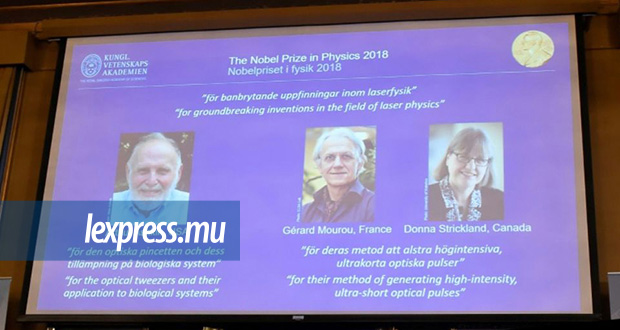 Le Nobel de physique à trois pionniers des lasers, dont une femme