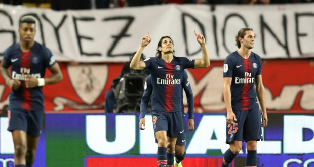 Ligue 1: le Paris SG et Cavani sans pitié pour Monaco