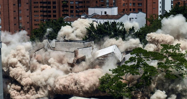 Colombie: dynamitage du Monaco, bunker d’Escobar à Medellin