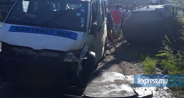 Dagotière: collision entre une voiture et un van