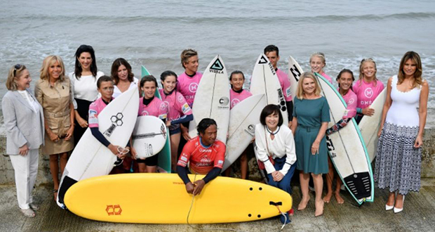 G7: surf et protection des océans au menu des «premières dames» à Biarritz