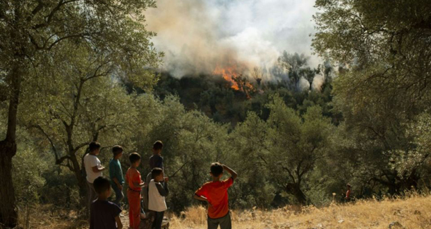 Incendie meurtrier et émeutes, la «tragédie» du camp de Moria à Lesbos