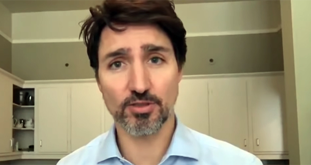 Un appel de Justin Trudeau à rester chez soi devient viral